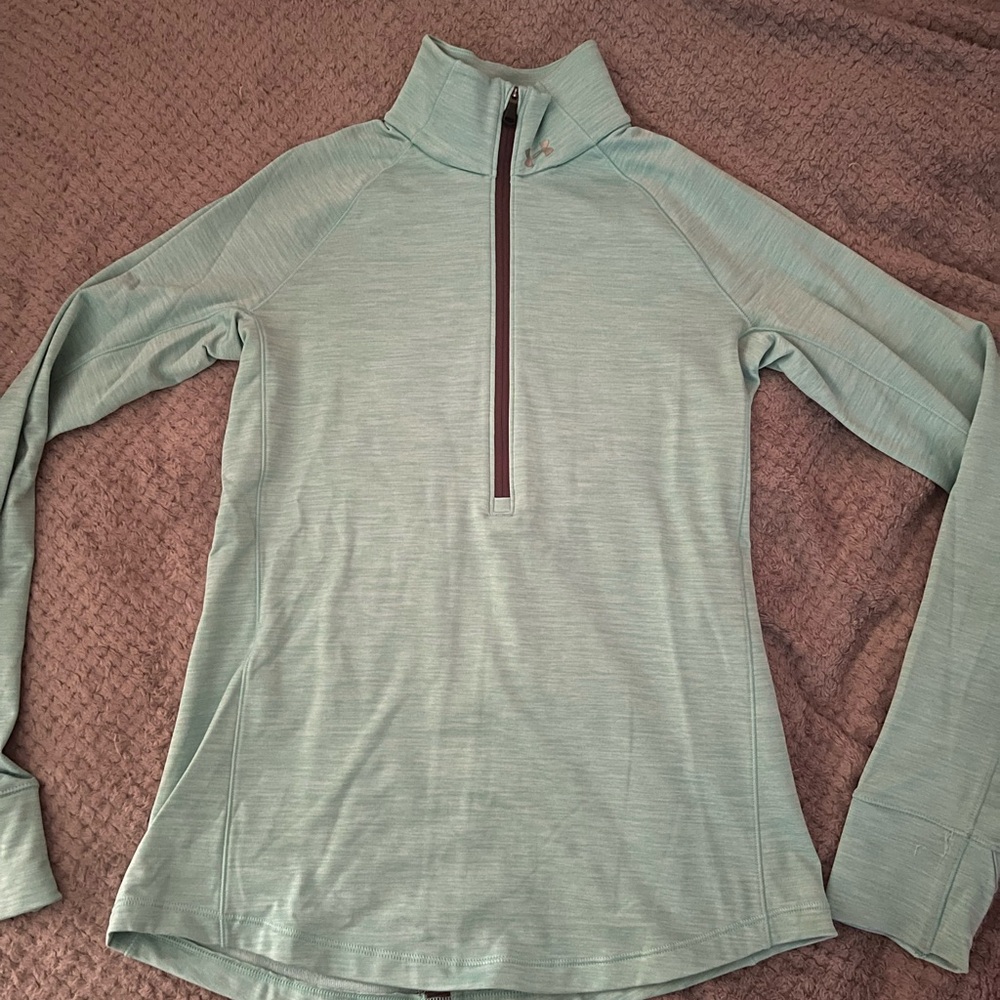 Under Armour Women's Aqua Long Sleeve Quarter-Zip